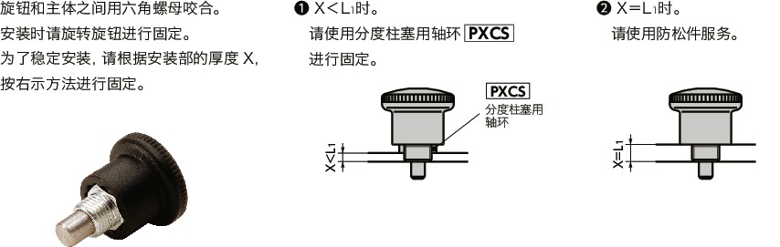 PHYS分度柱塞 - 带锁定机构 - 紧凑型