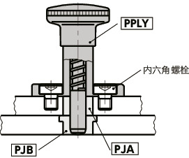 PPLY带法兰分度柱塞 - 高精度型 - 保持位置型