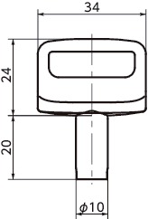 PCX-K分度柱塞专用钥匙寸法図