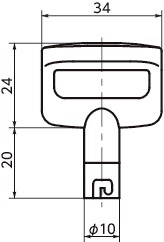 PDX-K分度柱塞专用钥匙寸法図