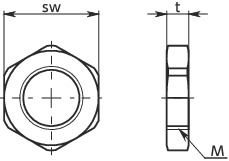 PXN分度柱塞用螺母寸法図
