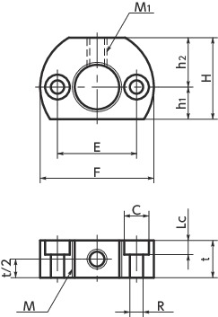 PXVS-W分度柱塞用安装夹具寸法図