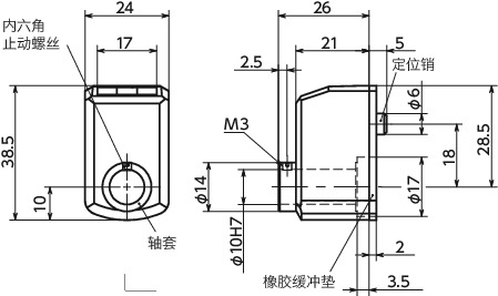 RDM数字定位指示器寸法図
