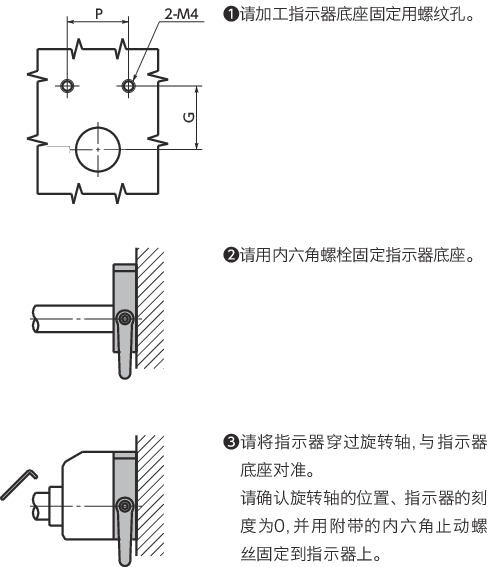 RIP-L指示器底座 - 定位螺丝固定型（带手柄）