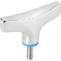 KCWMS-40-M4-A4-HP-HD-E 翼形不锈钢旋钮 - 卫生型设计
