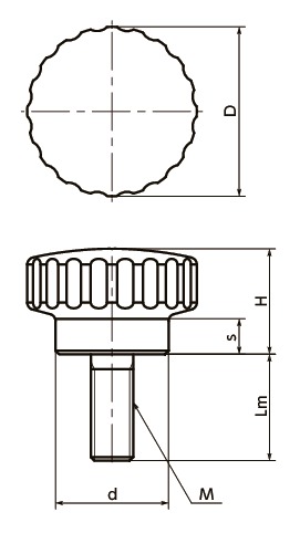 KDHMS-HP不锈钢握把旋钮