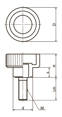 KIM塑料微型旋钮寸法図