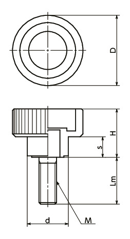 KIMS塑料微型旋钮寸法図