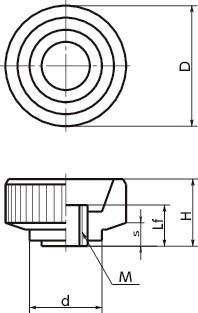 KKF微型旋钮寸法図