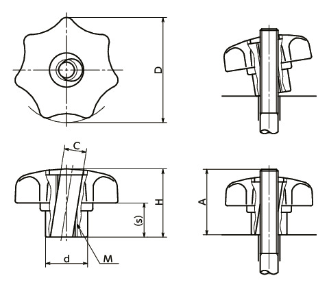 KSQ快速夹紧七角形旋钮