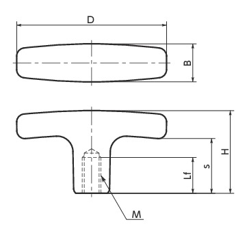 KTAFT形旋钮寸法図
