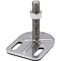 调平调节器（外螺纹） - 地脚螺栓固定型 - 对边宽度调整 - 带橡胶膜片（粘接）