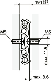 TSCC-Q滑轨 - 三段抽拉 - 带打开＆关闭锁定机构