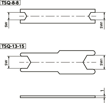 TSQ凸轮滚子专用扳手寸法図