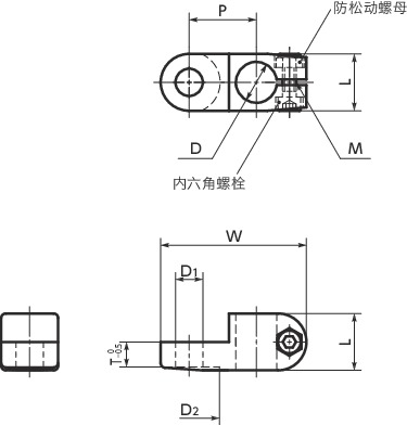 GN273.4管接头 - 传感器支架寸法図