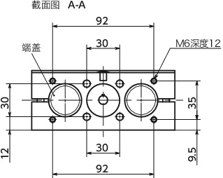 GN491-30引动器-双管型寸法図