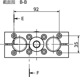 GN491-30引动器-双管型寸法図