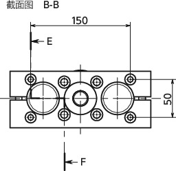 GN491-50引动器-双管型寸法図