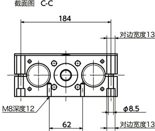 GN491-50引动器-双管型寸法図
