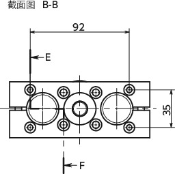 GN492-30引动器-双管型寸法図
