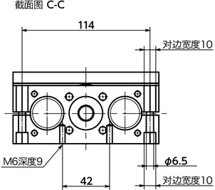 GN492-30引动器-双管型寸法図