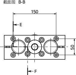 GN492-50引动器-双管型寸法図