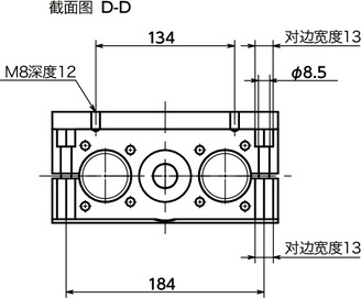 GN492-50引动器-双管型寸法図