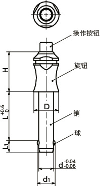 PABLT球型锁销 - 紧凑型寸法図