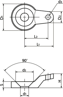 PRW保持器垫圈寸法図