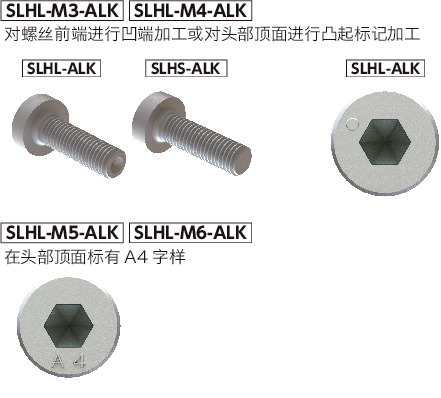 SLHL-ALK内六角短头螺栓（SUS316L / 带尼龙熔敷）