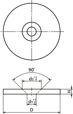 JADS磁铁用吸附板寸法図
