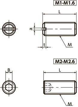 SNTS-FP精密仪器用止动螺钉（精密螺丝）寸法図