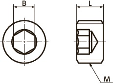 SFP内六角平行螺塞寸法図