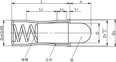 PPRL-KU压配销柱塞寸法図