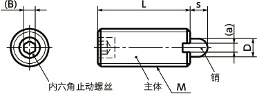 PSF弹簧柱塞寸法図