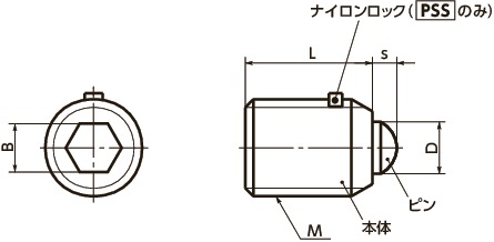 PSS小型柱塞寸法図
