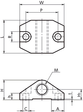 PHL柱塞支架寸法図