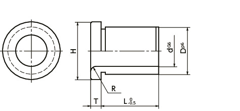PJB定位销用衬套 - 法兰型