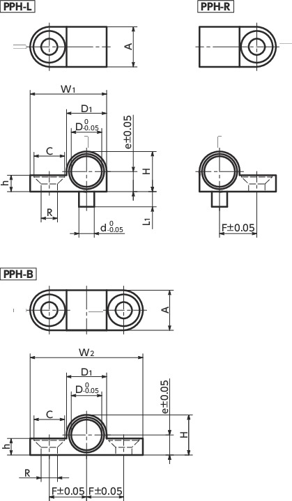 PPH压配柱塞用支架寸法図