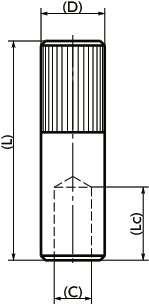 PQC-S快接销柱塞用敲入销寸法図