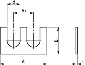 CLLS夹爪用调平垫片寸法図