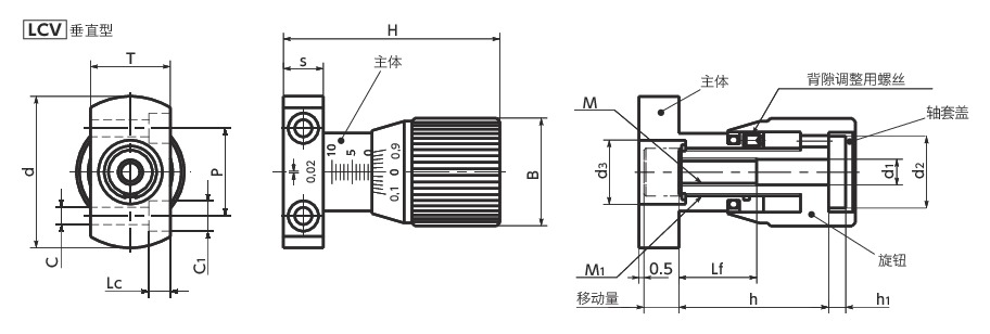 LCV控制构造寸法図