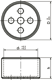 LXGS锯齿锁紧用导套（不锈钢制）