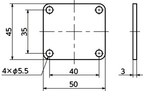 CUSB-1B快速定位托架 - 方形轴用 - 单按钮型