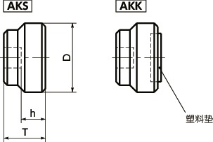AKS活塞杆头部寸法図