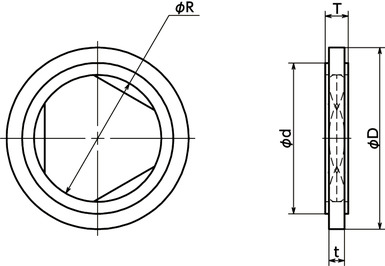 PDD压力室密封寸法図
