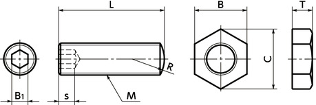 SAN-B止动螺丝寸法図