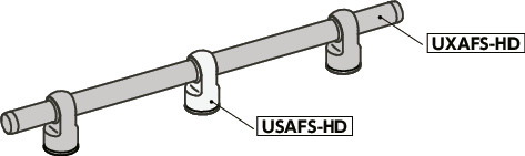 UXAFS-HD管式拉手 - 卫生型设计