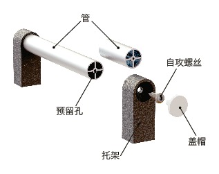 UZBC铝合金管式拉手