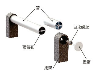 UZBF铝合金管式拉手